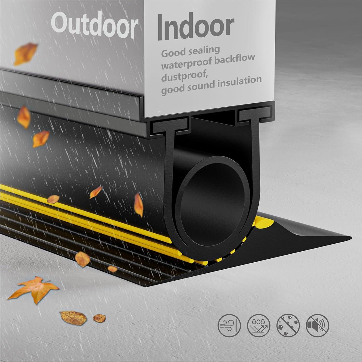 rpxrpx Garage Door Seal Combo Kit with U-seal and threshold