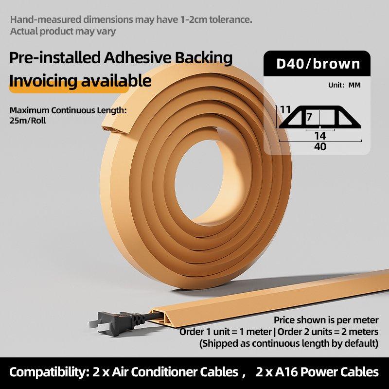 rpxrpx grey trapezoid floor cord cover