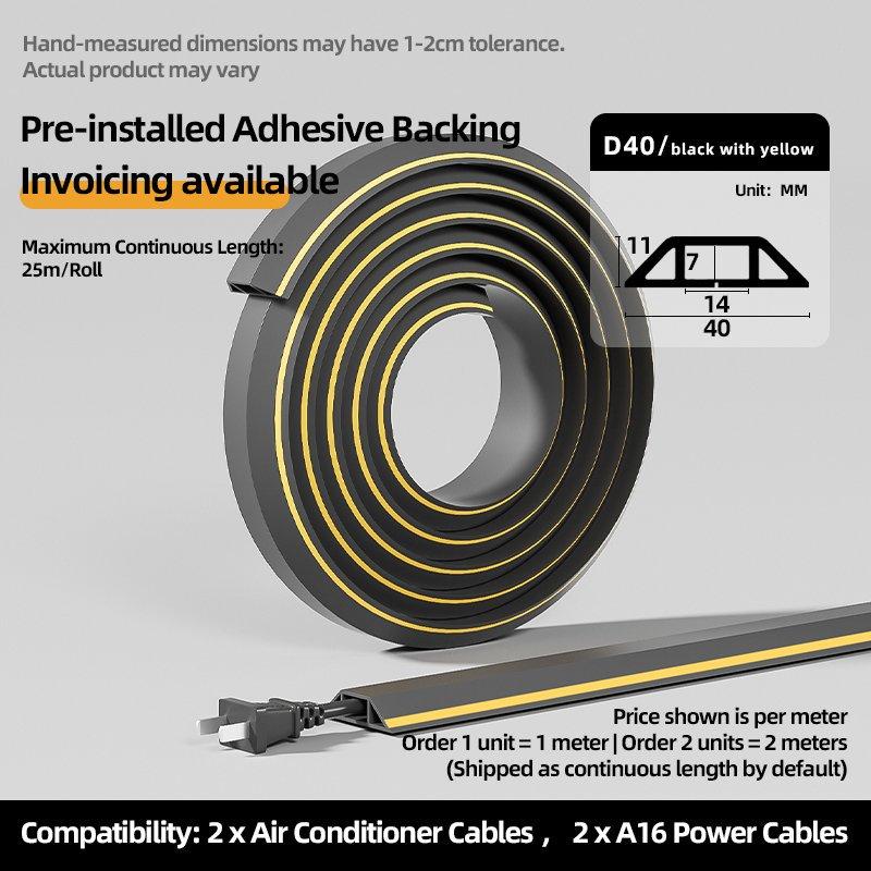 rpxrpx grey trapezoid floor cord cover