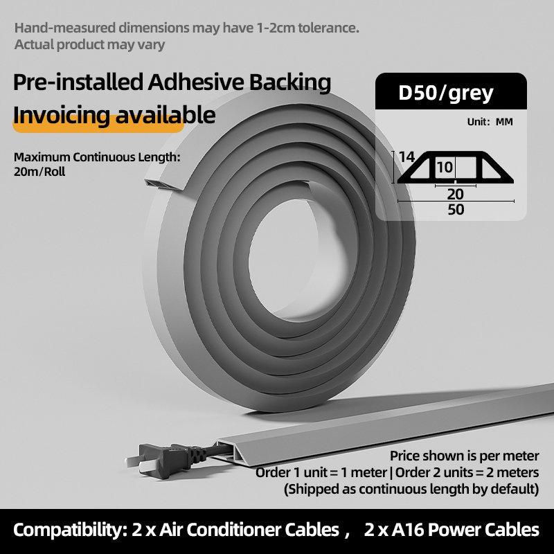 rpxrpx grey trapezoid floor cord cover