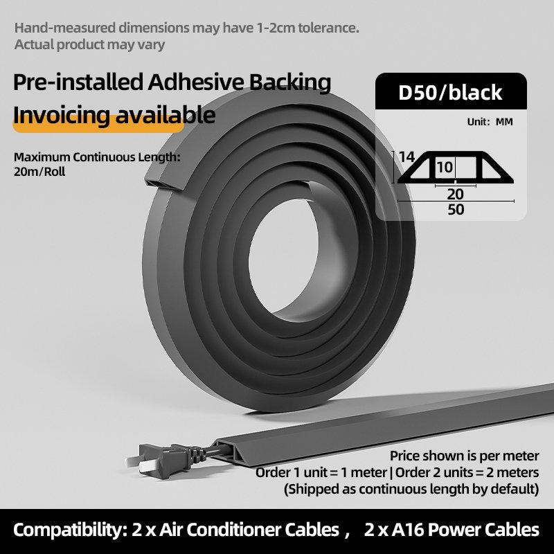 rpxrpx grey trapezoid floor cord cover