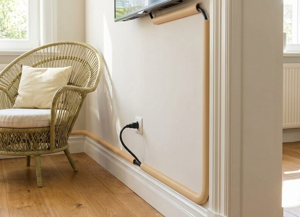 Using Professional Cable Management Solutions to organize a home office desk